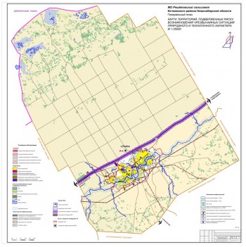 Карта территорий, подверженых риску возникновения черезвычайных ситуаций природного и техногенного характера